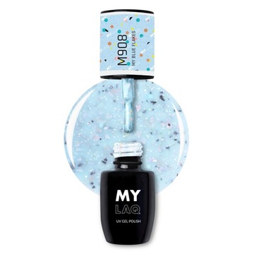 MYLAQ Niebieski Lakier Hybrydowy My Blue Flakes 5 ml
