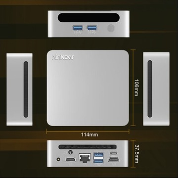 Мини-компьютер Ninkear N4, 16 ГБ, 512 ГБ, 4,0 ГГц, Wi-Fi 6, Windows 11
