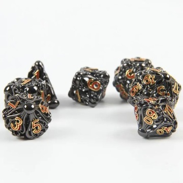 MORSKI POTWÓR ZESTAW 7 METALOWYCH KOŚCI RPG