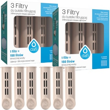 6x Filtr do butelki DAFI SOLID STEEL SOFT Cappucino by Joanna Krupa