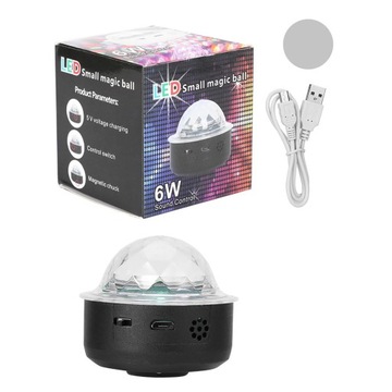 KOLOROFON LAMPA DISCO KULA STROBOSKOP LASER RGB