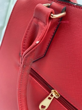 КРАСИВАЯ ЭЛЕГАНТНАЯ КЛАССИЧЕСКАЯ СУМКА А4 ЖЕСТКАЯ КРАСНАЯ