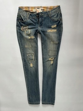 NEW LOOK spodnie boyfriend dzinsy jeans 38 dziury