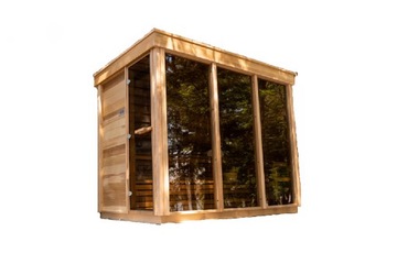 Cedrowa sauna Pure Cube Outdoor KNOTTY 173x254cm