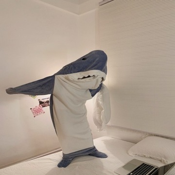 НОВЫЙ СПАЛЬНЫЙ МЕШОК-ОДЕЯЛО SHARK ДЛЯ ВЗРОСЛЫХ 140*190 СМ, XL, Высота 160-170 СМ