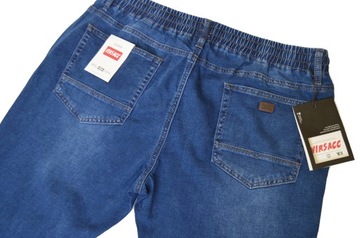 DUŻE Spodnie jeans jogger 4XL / 5XL pas 128-130 cm