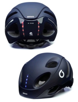 Kask rowerowy BRIKO E-ONE LED przód/tył Rozmiar L 59-63 cm