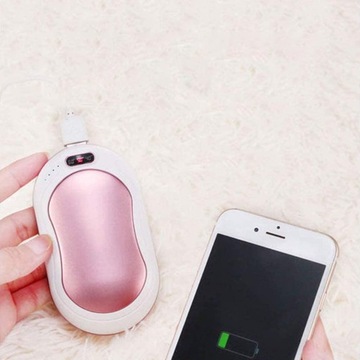 Мини-грелка для рук, перезаряжаемая от USB, 10000 мАч, грелка для рук, электрический нагреватель, теплая