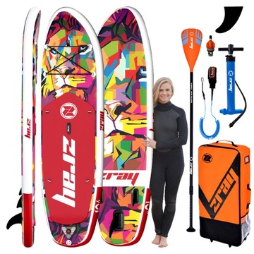 DESKA SUP LEO DO PŁYWANIA STAND UP PADDLE DMUCHANA POMPOWANA 320CM ZESTAW