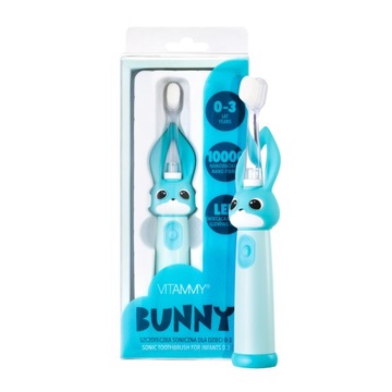 Зубная щетка Vitammy Bunny Light Blue Sonic для детей 0-3 лет со всего мира