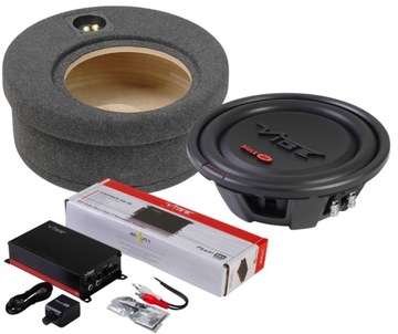 Subwoofer w Koło Zapasowe 400W RMS VIBE BLACKAIR10D2 SLIM + Wzmacniacz VIBE