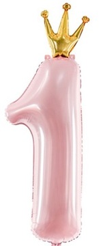 BALON FOLIOWY NA 1 URODZINY CYFRA 1 30x90cm
