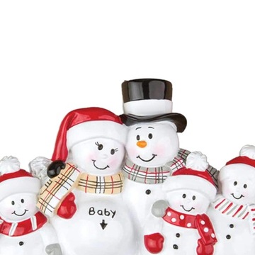 Семейные новогодние украшения 2023, ручная работа, милые на свадьбу Пять снеговиков