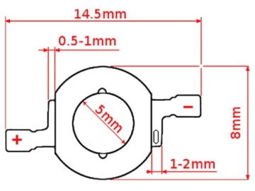 LDP3-0 POWER LED SMD 5MM 3W 3V холодный белый ŚWIDNIK