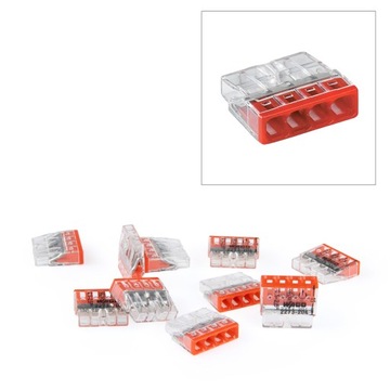 10x WAGO szybkozłączka kostki elektryczne drut 4x2,5 mm² 2273-204 WAGO