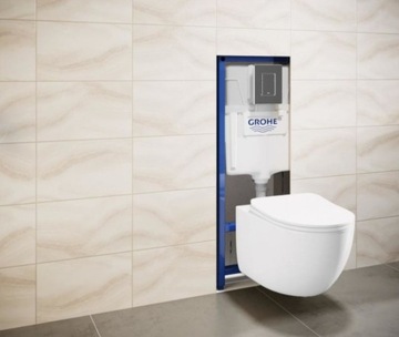 STELAŻ PODTYNKOWY GROHE WC + PRZYCISK CHROM EVEN