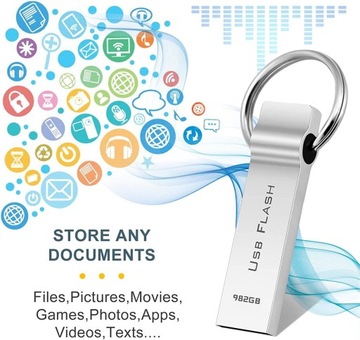 МЕТАЛЛИЧЕСКИЙ БРЕЛОК-БРЕЛОК НА 982 ГБ USB 3.0