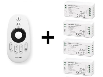 ZESTAW STEROWNIK 4x + PILOT do LED MONO 4 strefy