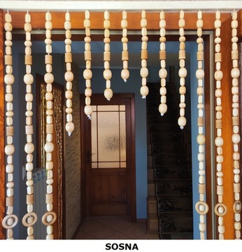 ДЕРЕВЯННАЯ ШТОРА С БИСЕРАМИ 80см - подарок