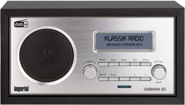 RADIO CYFROWE DABMAN 30 DAB+ FM USB AUX CZARNE