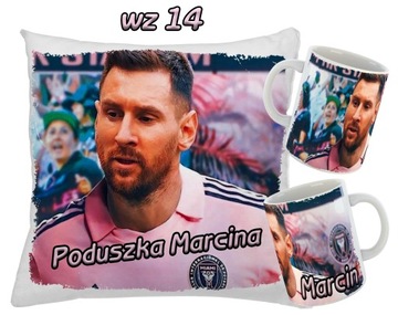 КРУЖКА и ПОДУШКА с принтом LEO MESSI + имя фаната