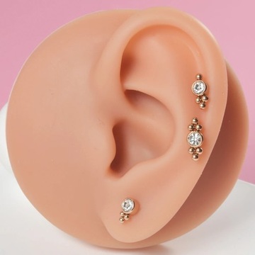 Аниллос де асеро хирургико для губ Лабрет, пирсинг розового цирконита