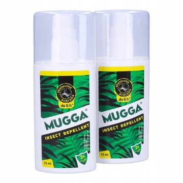 ORYGINALNA MUGGA 9,4% DEET 75ml 20% NA KOMARY