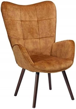 Krzesło MEUBLE COSY Bogdan 67x55x103 cm WELUR DREWNO_OUTLET