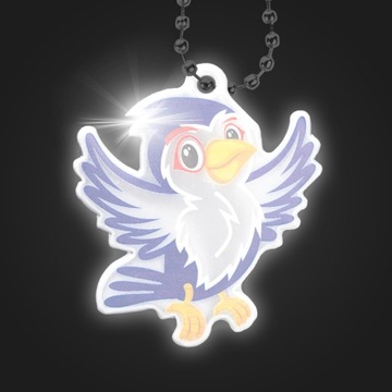 БРЕЛОК-КУЛОН СО Светоотражающей биркой в ​​виде птицы