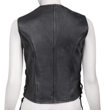 ЖЕНСКИЙ КОЖАНЫЙ ЖИЛЕТ WOLF размер S