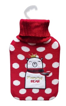 OVS WEŁNIANY TERMOFOR NA WODĘ 1,9 L ŚWIĄTECZNY WZÓR MUMMY BEAR