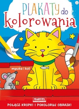 PLAKATY do pokolorowania MYSZKA I KOT 16 rysunków