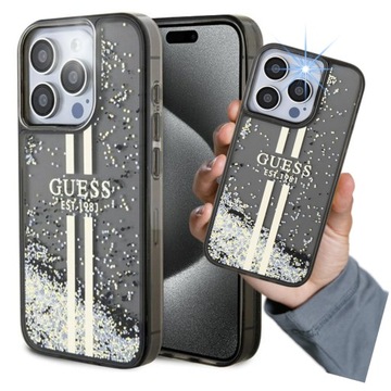 Etui Guess do iPhone 15 Pro Max, Brokat oryginal case