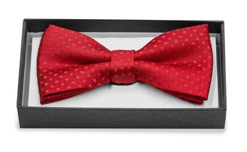 Muszka męska czerwona elegancka mucha w pudełku