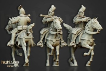 Highlands Miniatures The Black Riders / Pistoliers / Outriders Unit