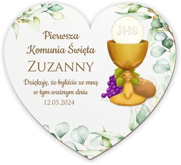 Magnes Serce Podziękowanie dla Gości na Komunie KOMUNIA z Imieniem