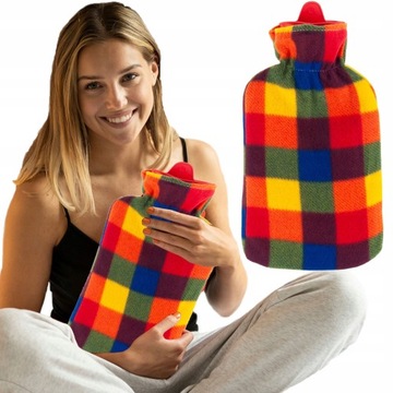 TERMOFOR GUMOWY PLUSZOWY W POKROWCU polarku DUŻY OGRZEWACZ POLAR 2L 32x18cm