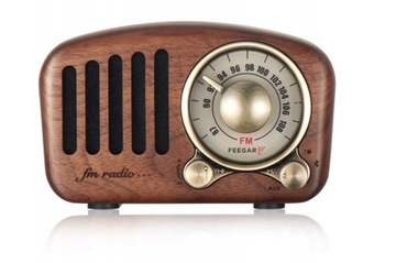Feegar RETRO Radio kuchenne BT MicroSD Drewno