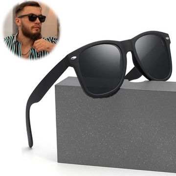 RETRO OKULARY PRZECIWSŁONECZNE DAMSKIE MĘŻCZYZN Z POLARYZACJĄ OCHRONA UV400