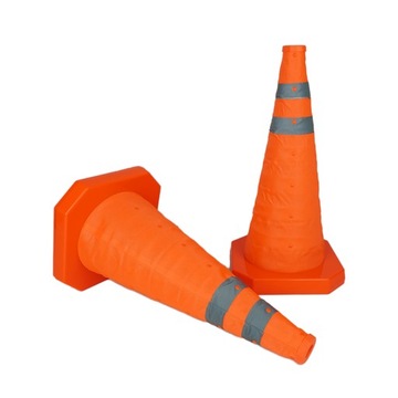 Pachołek składany słupek 50cm ODBLASKOWY ostrzegawczy 10 sztuk Zestaw