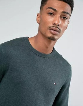 TOMMY HILFIGER Кашемировый хлопковый свитер с круглым вырезом XL