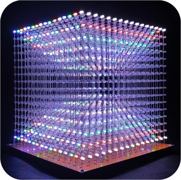 iCubeSmart Zestaw elektronicznego oświetlenia LED 3D 16x16x16 cali N599