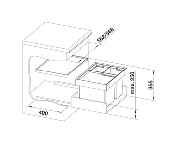 Система разделения мусора BLANCO FLEXON II XL 60/3