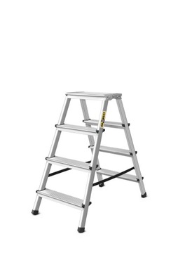 Drabina dwustronna 4 stopnie aluminiowa 125 kg