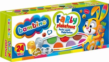 FARBY PLAKATOWE BAMBINO 24 KOLORY-10ML-2885
