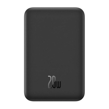 Baseus Magnetyczny mini powerbank Baseus 5000mAh, USB-C 20W (czarny) ]]