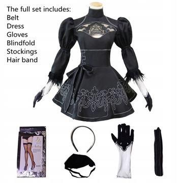 Cosplay Nier Automata Yorha 2B kostium cosplayowy