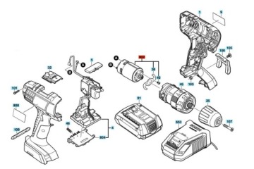 ДВИГАТЕЛЬ BOSCH ДЛЯ ОТВЕРТКИ GSB 14.4-2-LI