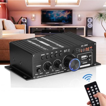 HIFI СТЕРЕОУСИЛИТЕЛЬ 40 Вт + 40 Вт 2.0 АУДИОПЛЕЕР BLUETOOTH 5.0 + ПУЛЬТ ДИСТАНЦИОННОГО УПРАВЛЕНИЯ