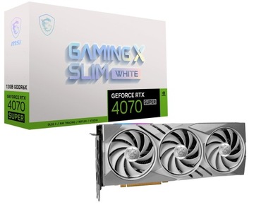 Karta graficzna MSI RTX 4070 SUPER 12G GAMING X SLIM GDDRX6 biała